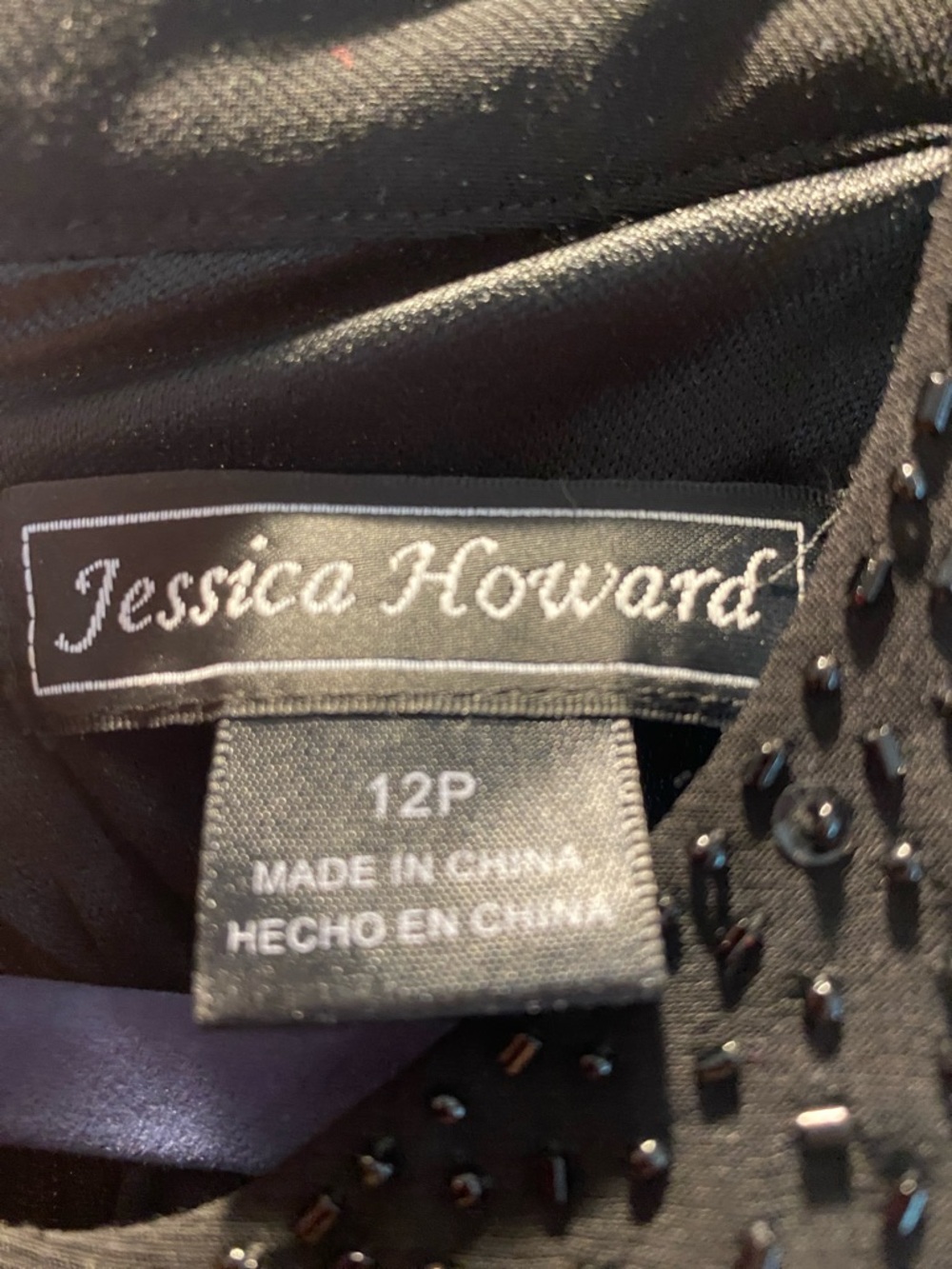 Jessica Howard Black Beaded Halter Dress - Picture 2 of 5